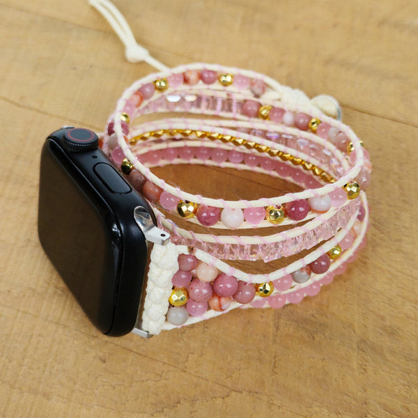 Reloj de Pulsera con Banda Tejida de Cuarzo Natural