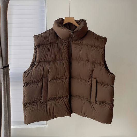 Chaleco Acolchado Suelto Talla Grande para Mujer - Image 2