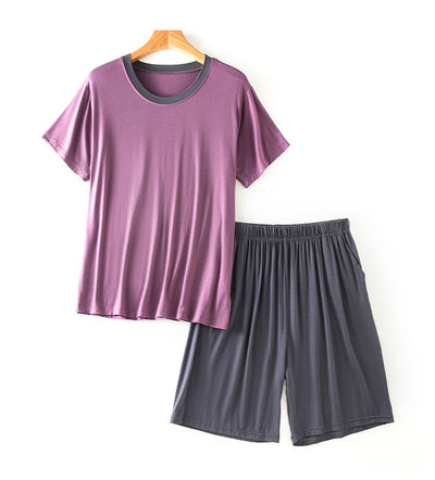 Traje Casual de Verano Modal para Hombre - Cuello Redondo Manga Corta - Image 18