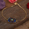 Stone Bead Pendant Women Paved Sun Flower Tiger Eye Bracelet