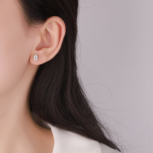 Aretes de Plata 925 con Moissanita de Gran Quilate