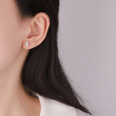 Aretes de Plata 925 con Moissanita de Gran Quilate
