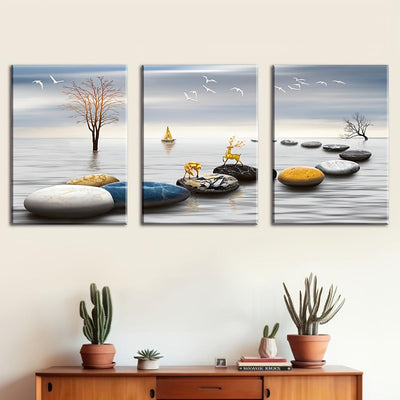 Cuadro Decorativo Triple sin Marco para Pared