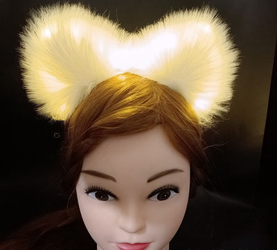 Diadema Orejas de Gato Luminosas con Peluche - Accesorios para Cabello Festivo - Image 4