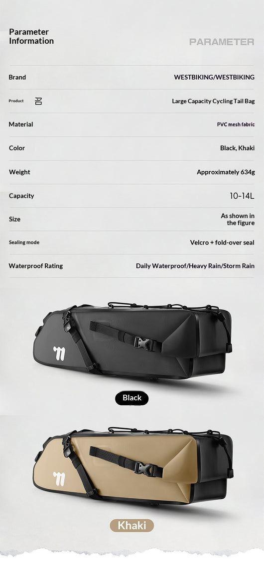 Bolsa Trasera Impermeable para Bicicleta de Larga Distancia - Image 7