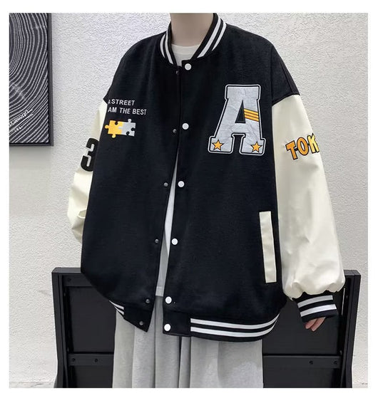 Chaqueta Casual Unisex con Bloques de Color y Parches - Image 23