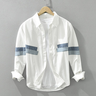 Camisa Suelta Artística Versátil para Hombre
