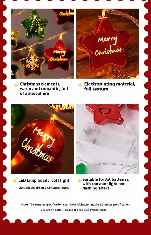 Guirnalda de Luces LED Navideñas Multicolor con Esferas Electrochapadas - Image 18