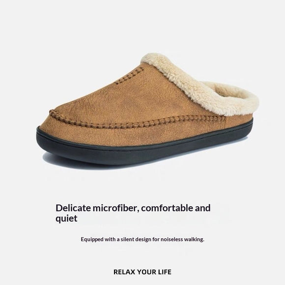 Pantuflas para Hombre con Forro de Pelaje - Comodidad Europea Antideslizante