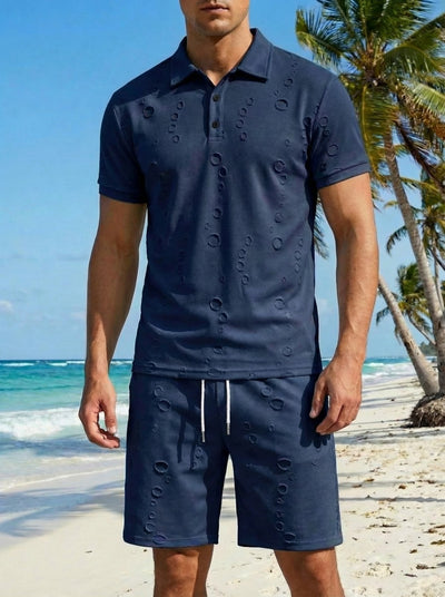 Polo Deportivo Hombre Efecto Desgastado con Botones - Estilo Verano - Image 9