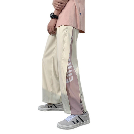 Pantalones Deportivos Estilo Coreano Tendencia Cintura Alta Corte Recto