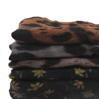 Pañuelo de Seda con Estampado Leopardo Clásico para Mujer - Image 9