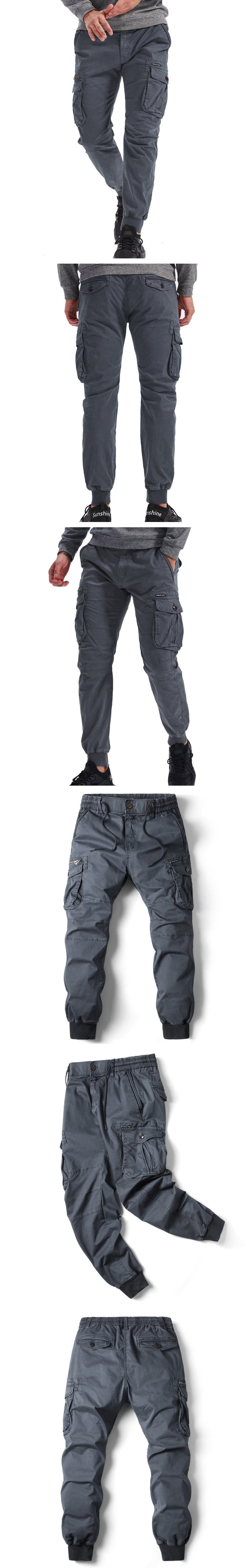 Pantalones de Trabajo Slim Fit Multibolsillos para Hombre - Image 23