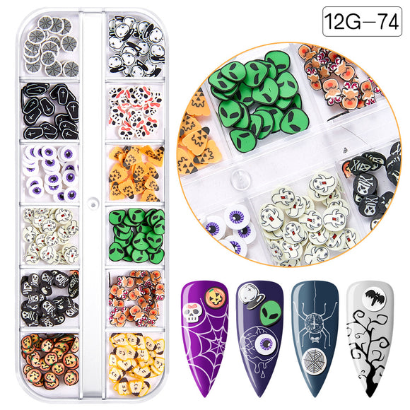 Set de Manicura Halloween Arcilla Suave - Calabazas, Demonios, Arañas y Fantasmas