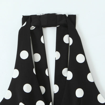 Blusa Elegante con Lunares y Escote Halter - Image 3