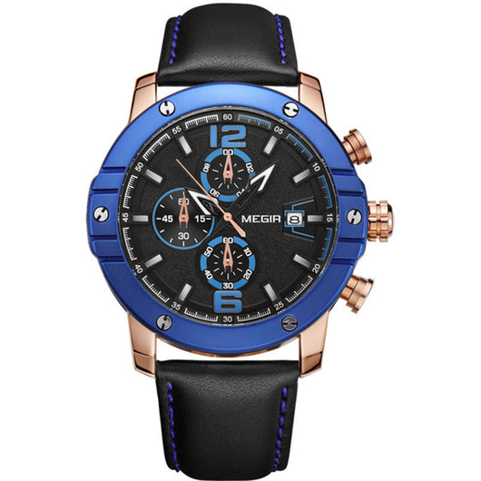 Reloj de Cuarzo Cronógrafo Multifuncional Resistente al Agua con Calendario para Hombre - Image 7
