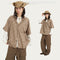 Camisa Retro Japonesa Suelta Estilo Universitario