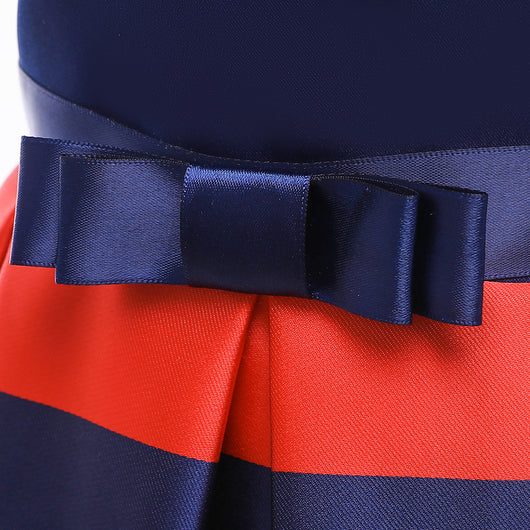 Vestido Infantil sin Tirantes a Rayas para Cumpleaños - Image 14