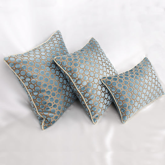 Cojín Grande para Cabecera con Lunares Azules - Almohada Decorativa para Sofá