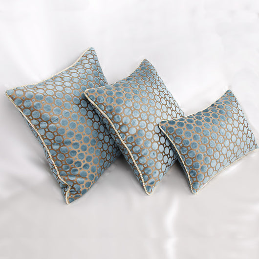 Cojín Grande para Cabecera con Lunares Azules - Almohada Decorativa para Sofá