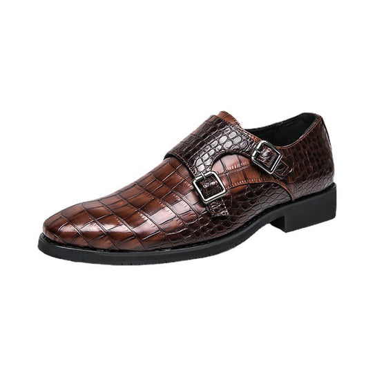 Zapatos de Cuero para Hombre Estilo Británico con Punta Cuadrada y Patrón Grabado - Image 5
