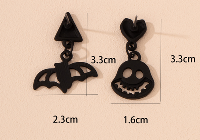 Aretes con Fantasmas, Calaveras y Murciélagos para Halloween - Image 8