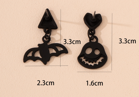 Aretes con Fantasmas, Calaveras y Murciélagos para Halloween - Image 8