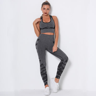 Conjunto de Brasier Invisible sin Costuras con Diseño Camuflaje - Image 15