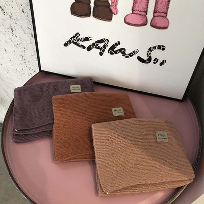 Bufanda Tejida Suave en Colores Lisos - Abrigo Versátil para Mujer