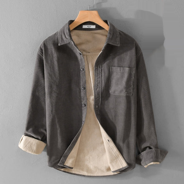 Camisa de Pana Gruesa Cálida Manga Larga