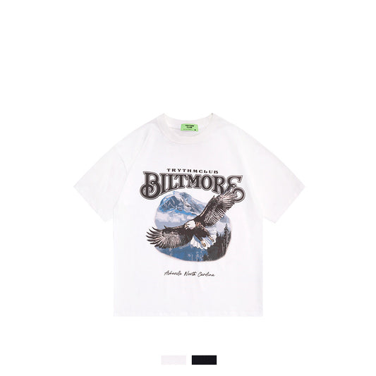 Playera Holgada de Hip-hop Americana para Parejas - Image 2