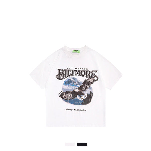Playera Holgada de Hip-hop Americana para Parejas
