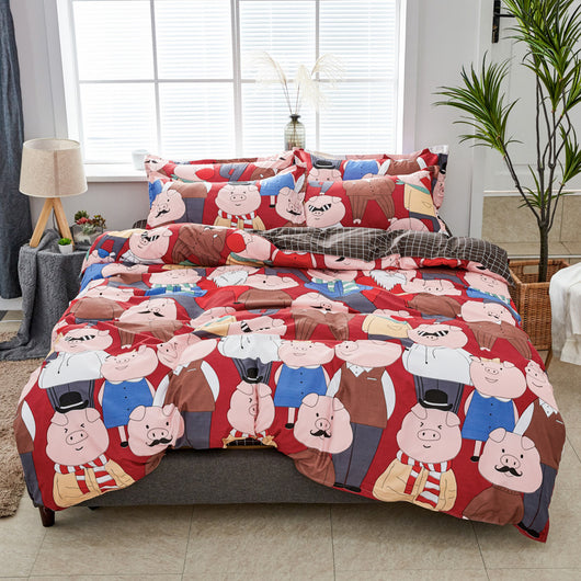 Juego de Cama de Algodón y Aloe de Cuatro Piezas - Image 4