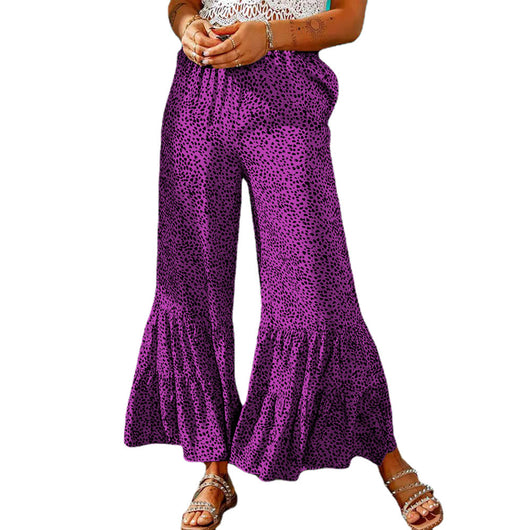 Pantalones Casuales Retro Ajustados con Cintura Elástica y Bota Acampanada - Image 7
