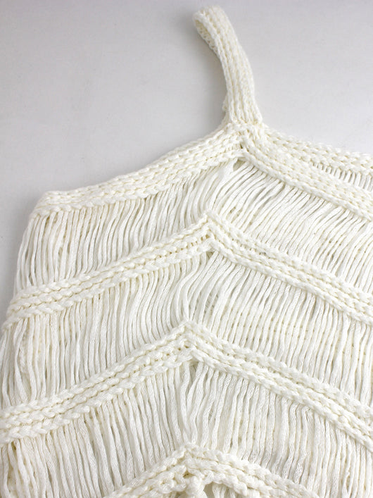 Suéter Tejido para Mujer con Detalles Calados y Borlas - Image 11