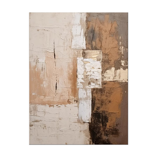 Cuadro Abstracto Texturizado Marrón Pintura Hecha a Mano Arte Minimalista Wabi-sabi - Image 8