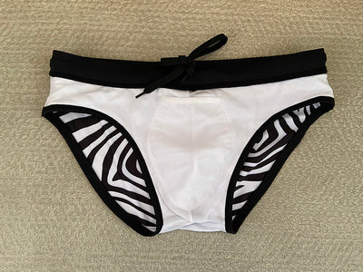 Bóxer de Baño Estampado Cebra Talle Bajo Hombre Sexy - Image 7