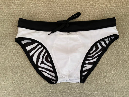Bóxer de Baño Estampado Cebra Talle Bajo Hombre Sexy - Image 7