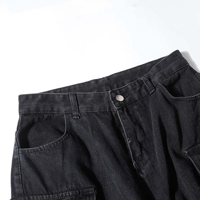 Pantalón Cargo Denim Lavado Industrial con Múltiples Bolsillos - Image 26