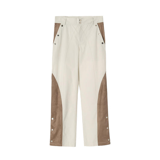 Pantalones Nylon para Hombre con Corte Acampanado y Detalles de Empalme - Image 3