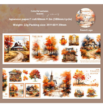 Set de Cintas Decorativas Adhesivas Paisajes Cuatro Estaciones - 6 Modelos para Scrapbooking y DIY - Image 29