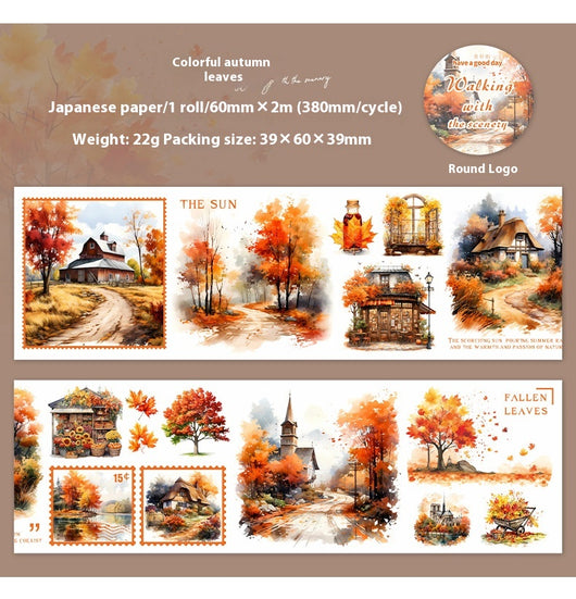 Set de Cintas Decorativas Adhesivas Paisajes Cuatro Estaciones - 6 Modelos para Scrapbooking y DIY - Image 29