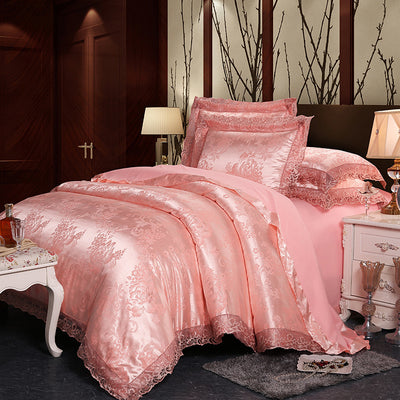Juego de Cama 4 Piezas Algodón Puro con Diseño Jacquard Satinado Europeo - Image 16