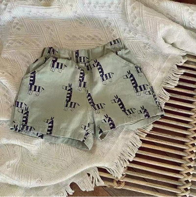 Shorts de Algodón Estampado Floral para Niños y Niñas - Image 4