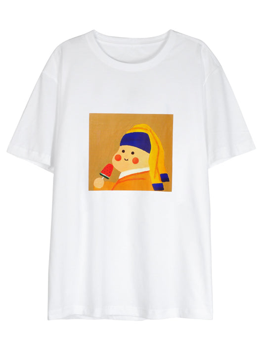Camiseta Manga Corta Estampado Divertido - Ajuste Suelto y Slim - Image 10