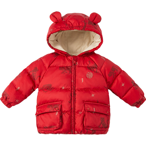 Abrigo Acolchado Rojo Tigre para Niños y Niñas - Diseño Anual - Image 6