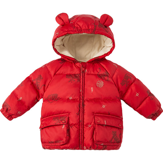 Abrigo Acolchado Rojo Tigre para Niños y Niñas - Diseño Anual - Image 6