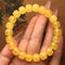Fashion Personality Natural Beeswax Old Bracelet Yellow 10.1mm