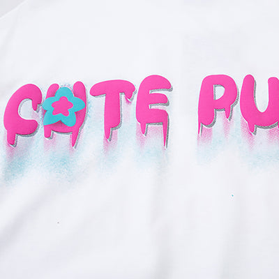 Camiseta Suelta Estampado Graffiti Cartoon para Hombre - Image 4