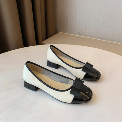 Zapatos Casuales para Mujer con Tacón Bajo y Diseño Combinado - Image 8